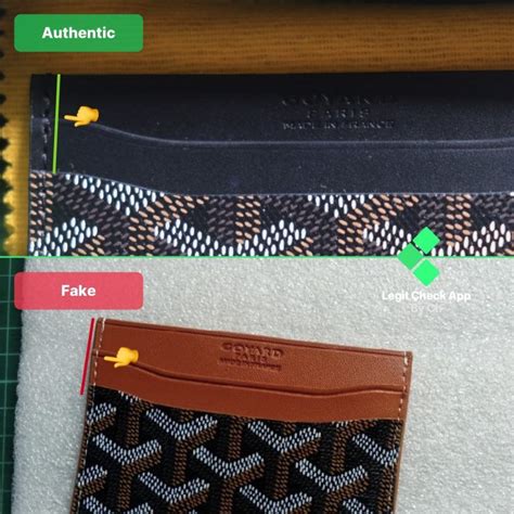 goyard credit card holder real or fake|goyard card holders.